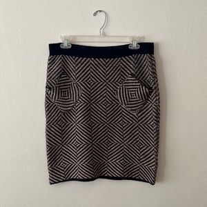 Anthropologie - Knit wool skirt w/ front pockets!